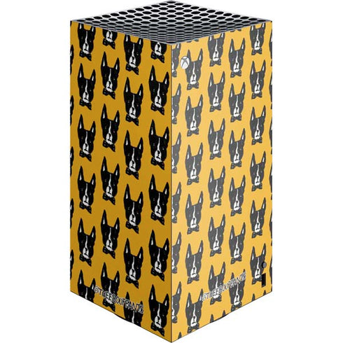Bouffants and Broken Hearts Boston Terrier XBox Series X Digital Edition Console Skin